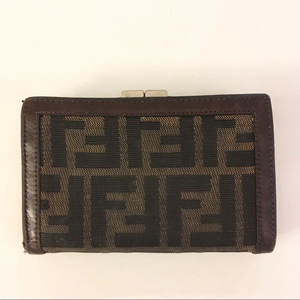 Fendi Zucca Canvas Monogram Bifold Wallet